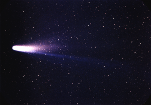 ภาพดาวหางฮัลเลย์โดย Comet P/Halley as taken March 8, 1986 by W. Liller, Easter Island, part of the International Halley Watch (IHW) Large Scale Phenomena Network. ปรับแต่งภาพโดย เชิดพงศ์ วิสารทานนท์ 2017