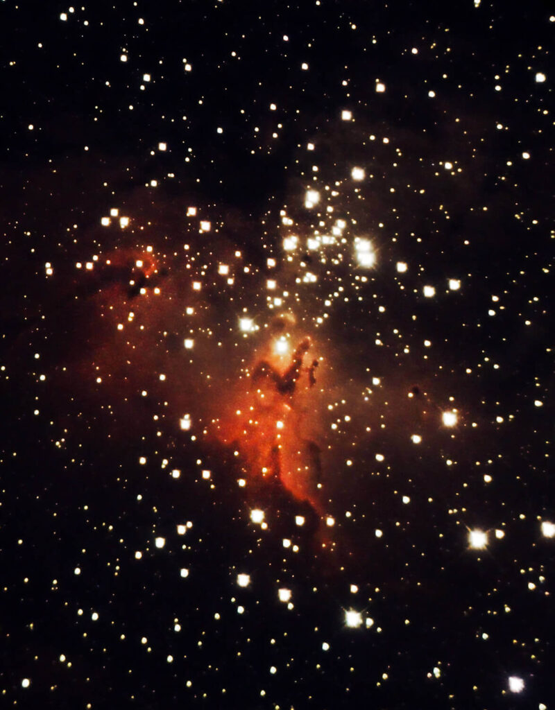 NGC 6611 (M16) – The Eagle Nebula Shot with an eVscope 2