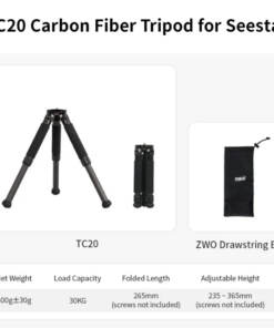 Alternative view of Seestar TH10 Fluid Tripod Head With TC20 Carbon Fiber Tripods